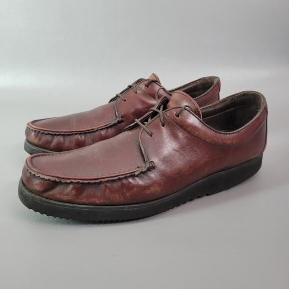 Wright Walker Men’s Oxford Leather Lace Up Shoes Size 11 AA Made In Italy - Picture 1 of 16